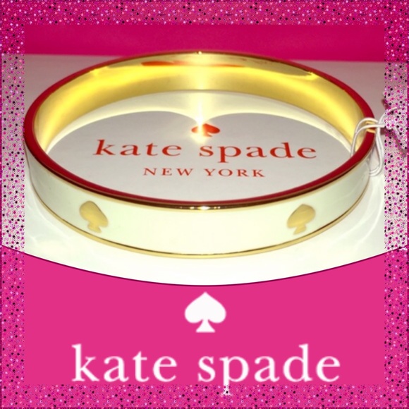 kate spade Jewelry - Take 40% Off 🎉 Kate Spade White Bangle/Gold ♠️